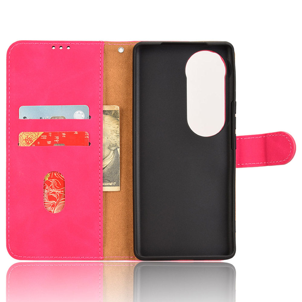 For vivo S19 Pro 5G / V40 5G Case Full Protection Leather Wallet Stand Anti-fall Phone Cover - Rose
