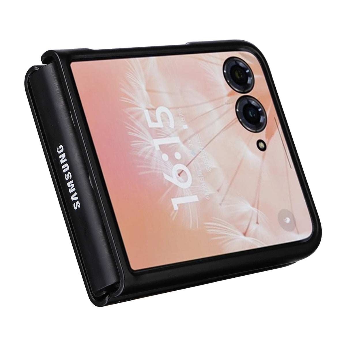 For Motorola Razr 50 Ultra 5G Case Carbon Fiber Texture PU Leather+PC Anti-shock Phone Cover - Black