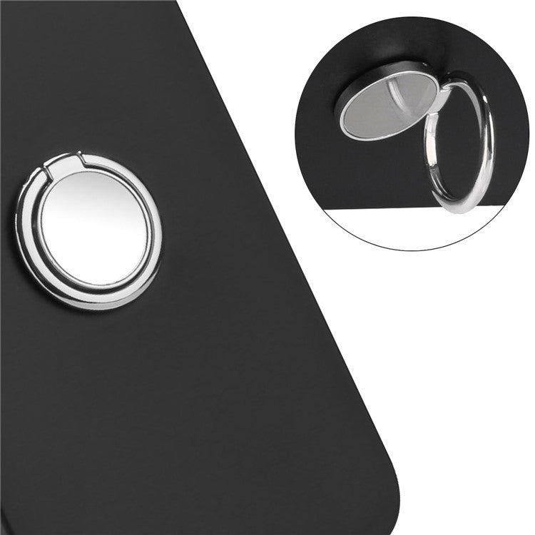 For Samsung Galaxy M35 5G Case Ring Kickstand Matte Soft TPU Phone Cover - Silver