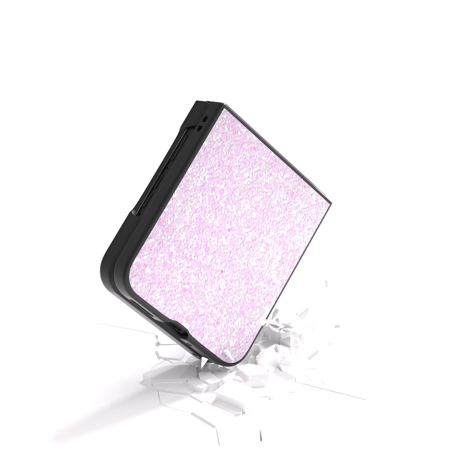 ABEEL For Motorola Razr 50 Ultra 5G Case Glitter PU Covered PC Phone Shell - Light Pink
