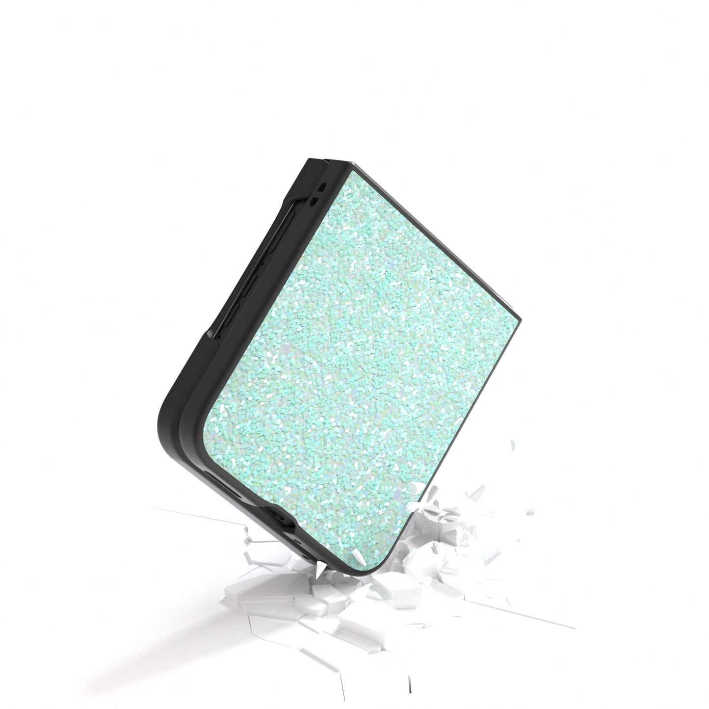 ABEEL For Motorola Razr 50 Ultra 5G Case Glitter PU Covered PC Phone Shell - Mint Green