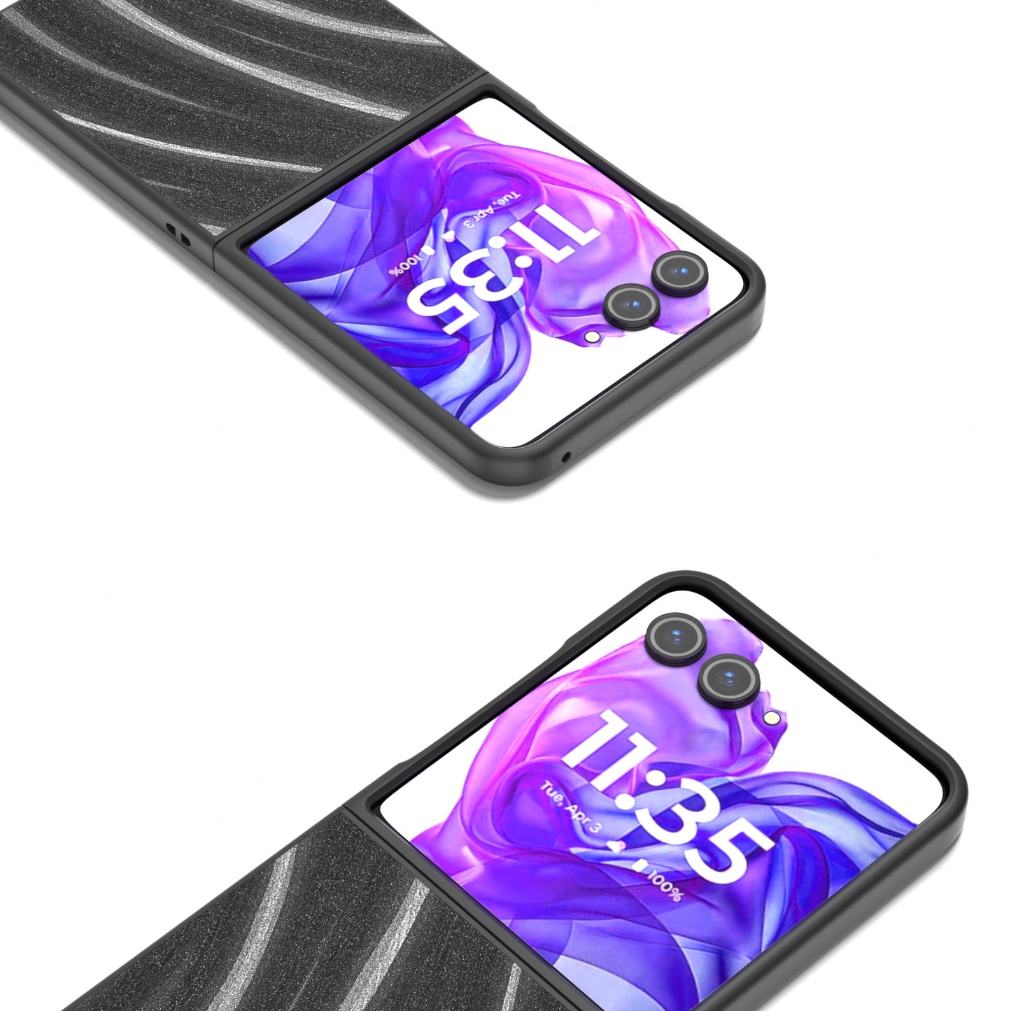 ABEEL Milky Way Series For Motorola Razr 50 Ultra 5G Case Shockproof PU+PC Phone Cover - Grey