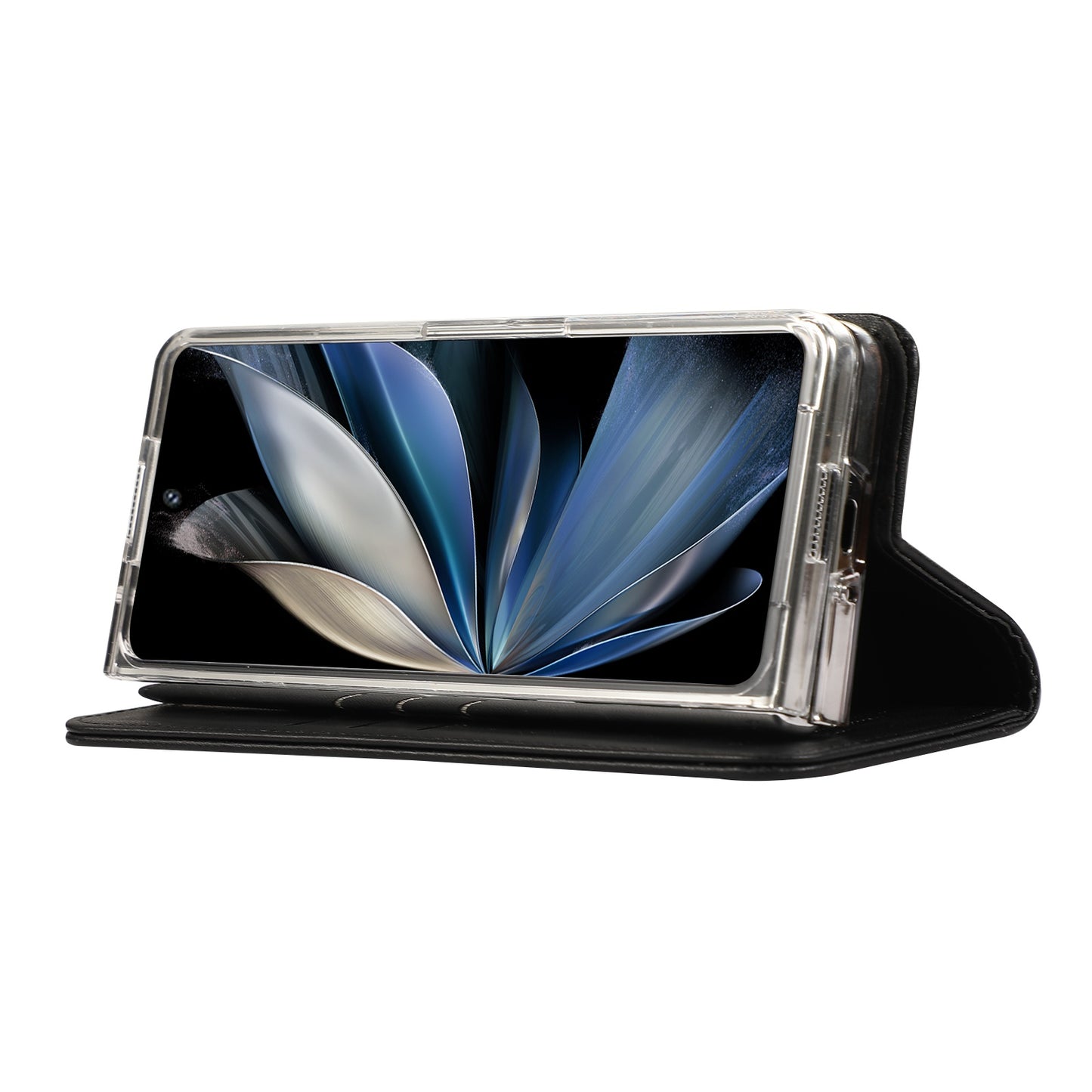 ABEEL For Samsung Galaxy Z Fold6 5G Phone Case RFID Blocking Leather Flip Cover - Black