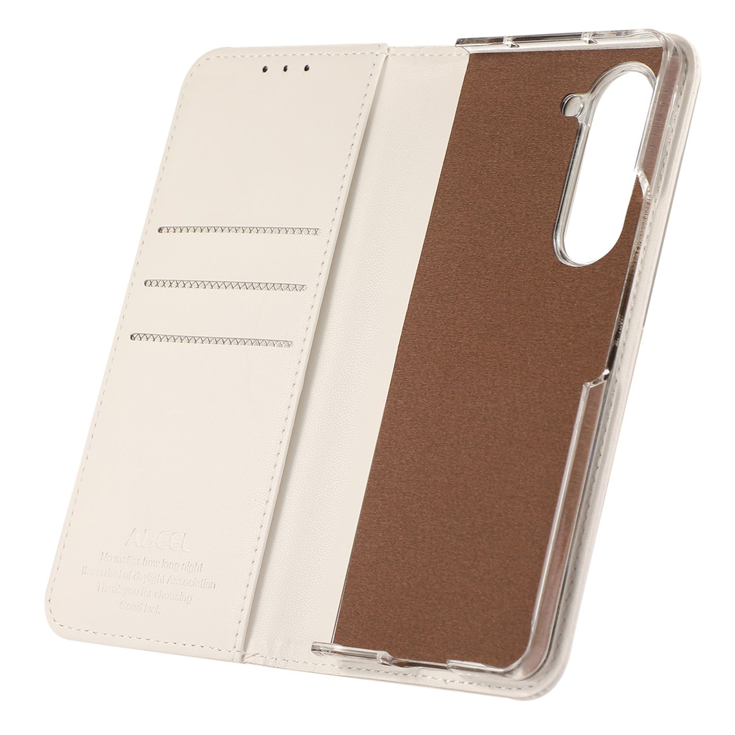 ABEEL For Samsung Galaxy Z Fold6 5G Phone Case RFID Blocking Leather Flip Cover - White