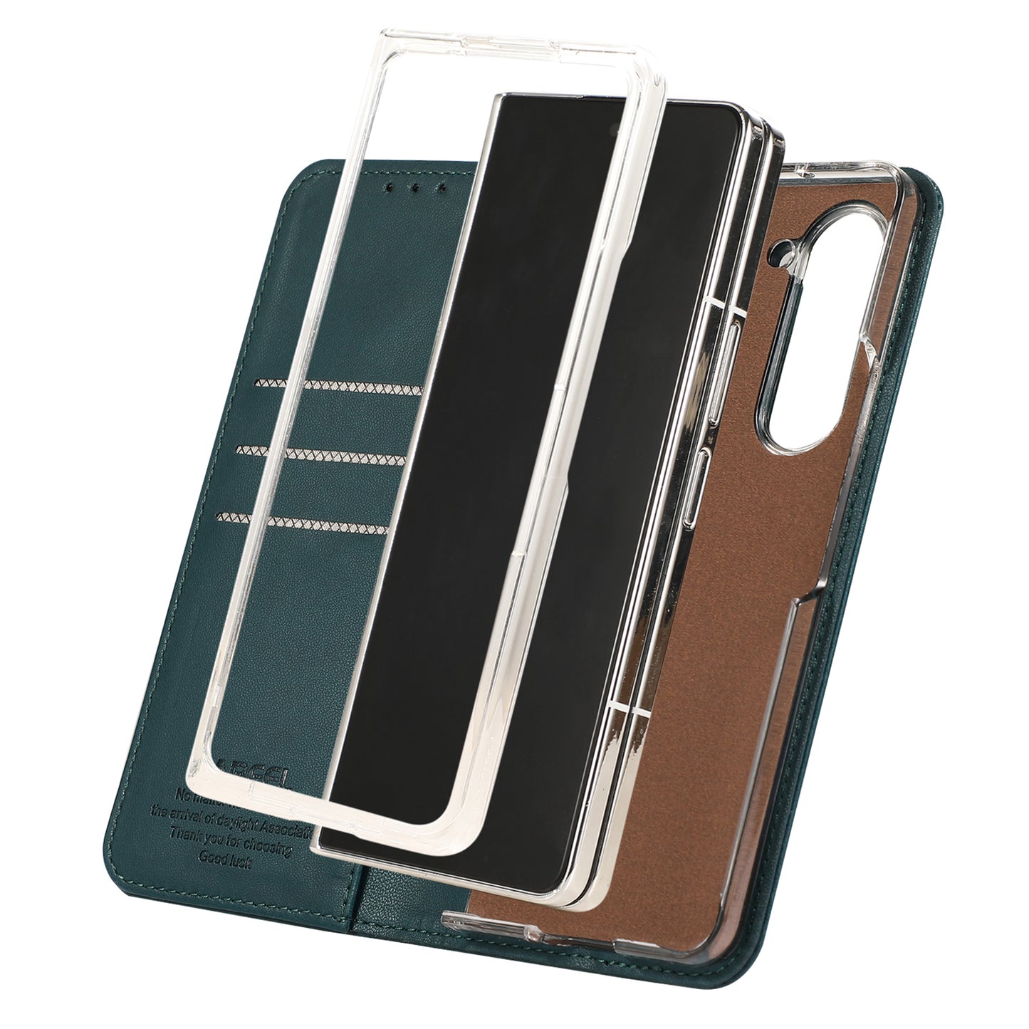 ABEEL For Samsung Galaxy Z Fold6 5G Phone Case RFID Blocking Leather Flip Cover - Green