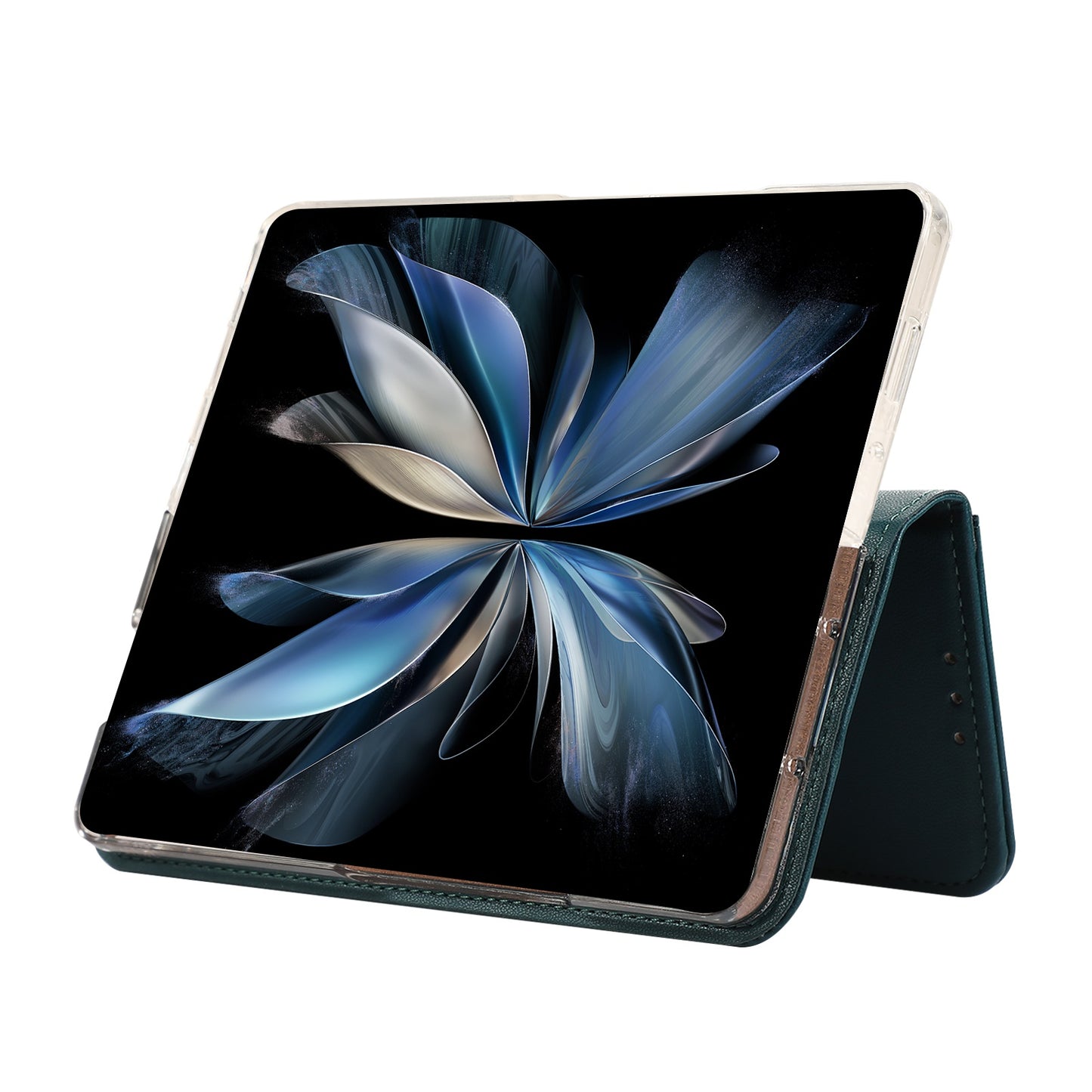 ABEEL For Samsung Galaxy Z Fold6 5G Phone Case RFID Blocking Leather Flip Cover - Green