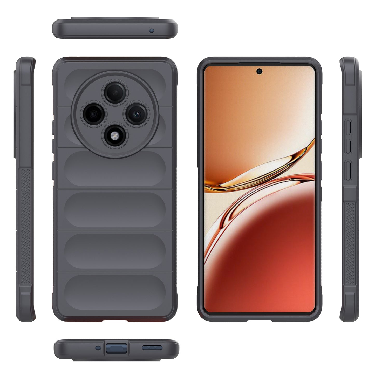 For Oppo F27 Pro+ 5G Case Soft TPU Drop Resistant Phone Cover - Dark Grey