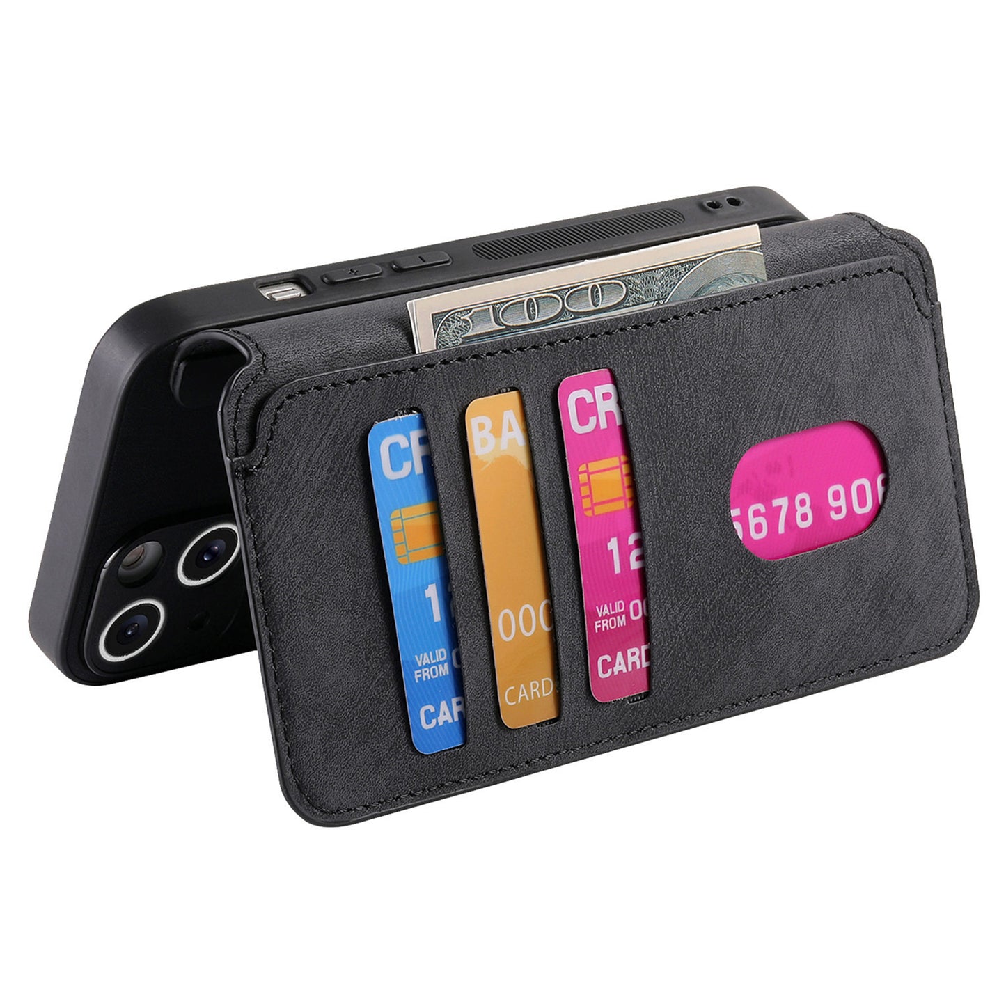 CASENEO MW-03 For vivo V40 SE 5G Case Detachable Wallet Leather+TPU Phone Cover - Black