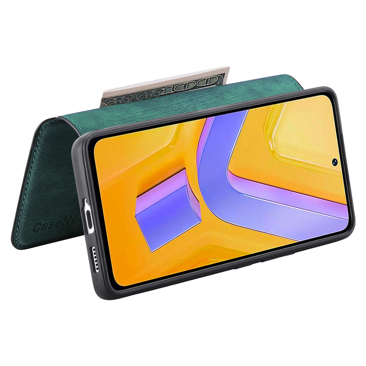 CASENEO MW-03 For vivo V40 SE 5G Case Detachable Wallet Leather+TPU Phone Cover - Green
