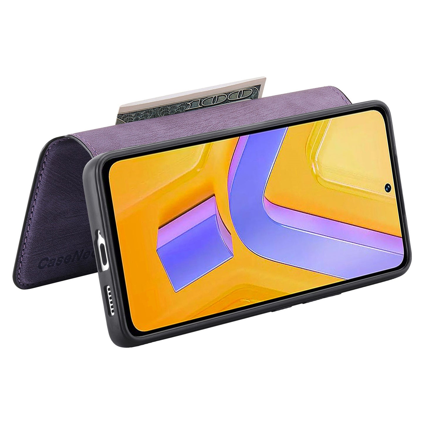 CASENEO MW-03 For vivo V40 SE 5G Case Detachable Wallet Leather+TPU Phone Cover - Purple