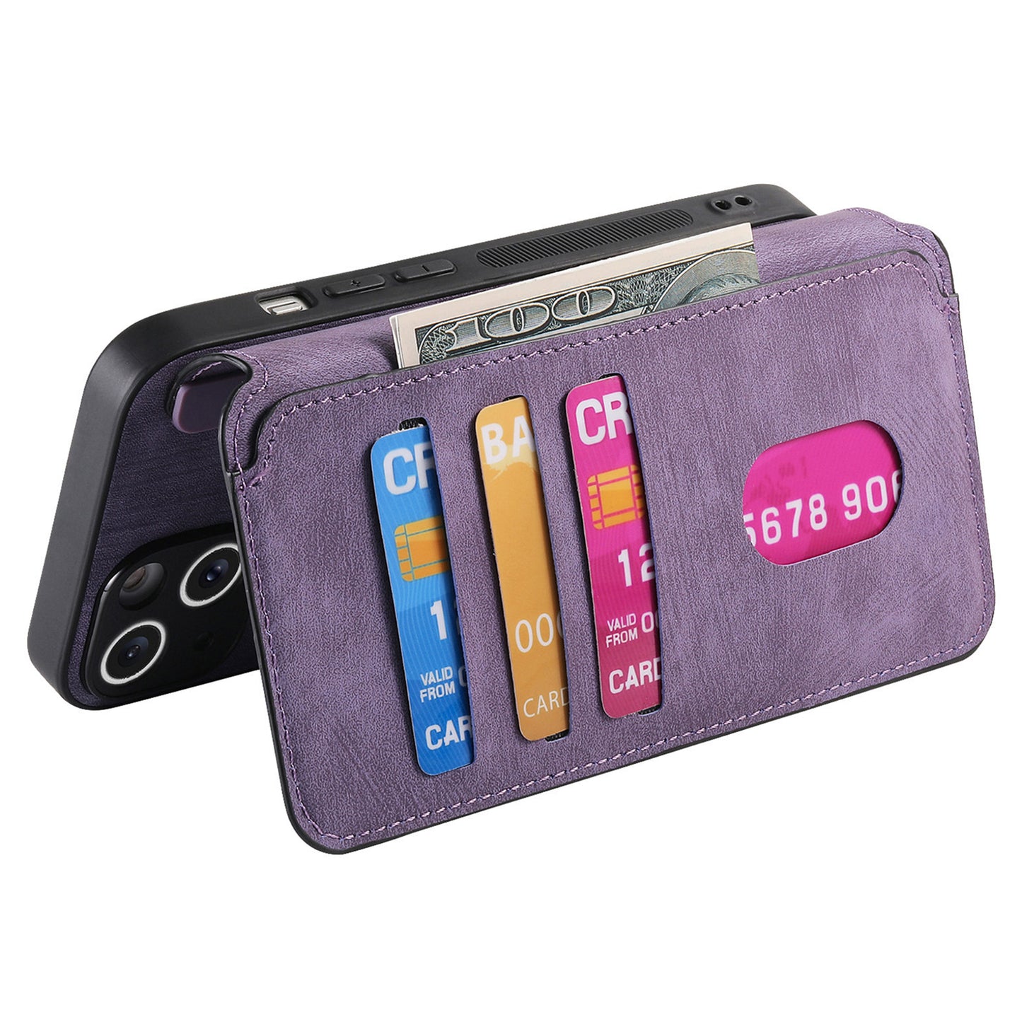 CASENEO MW-03 For vivo V40 SE 5G Case Detachable Wallet Leather+TPU Phone Cover - Purple