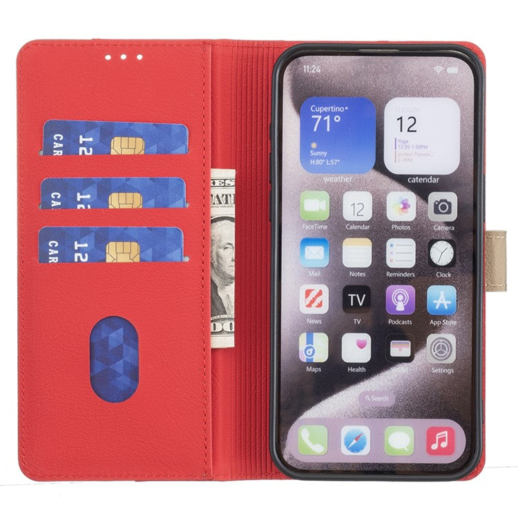BINFEN COLOR BF33 For Google Pixel 9 Pro Case PU Leather RFID Blocking Protective Cover - Red