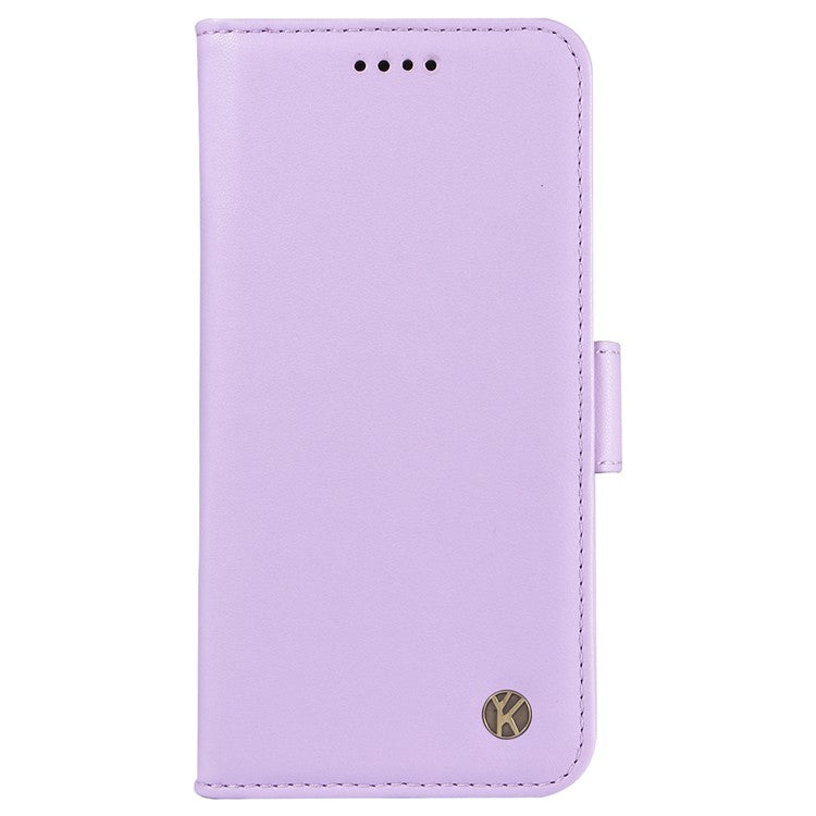 YIKATU YK-003 For Oppo Reno12 5G (Global) Case Magnetic Side Clasps Leather Wallet Phone Cover - Light Purple