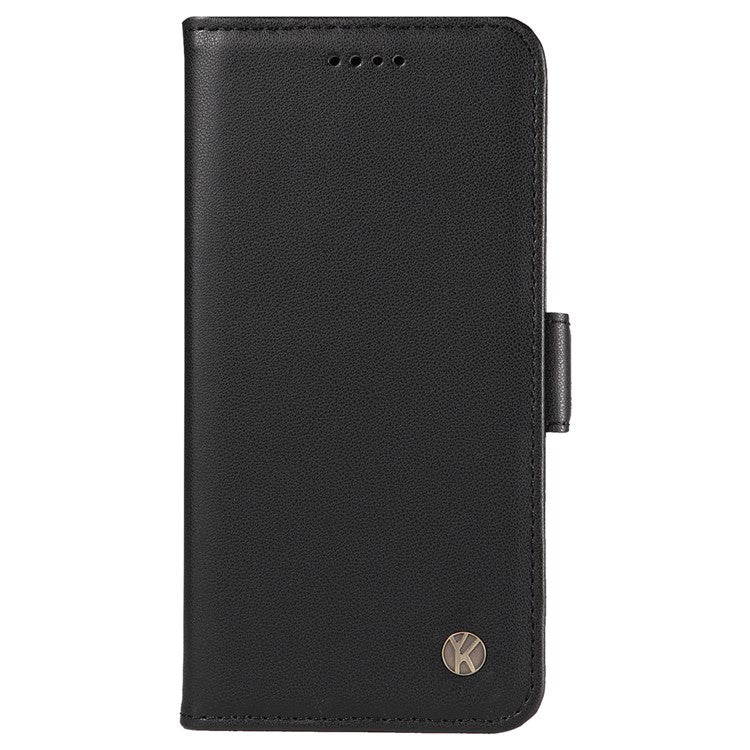 YIKATU YK-003 For Oppo Reno12 5G (Global) Case Magnetic Side Clasps Leather Wallet Phone Cover - Black