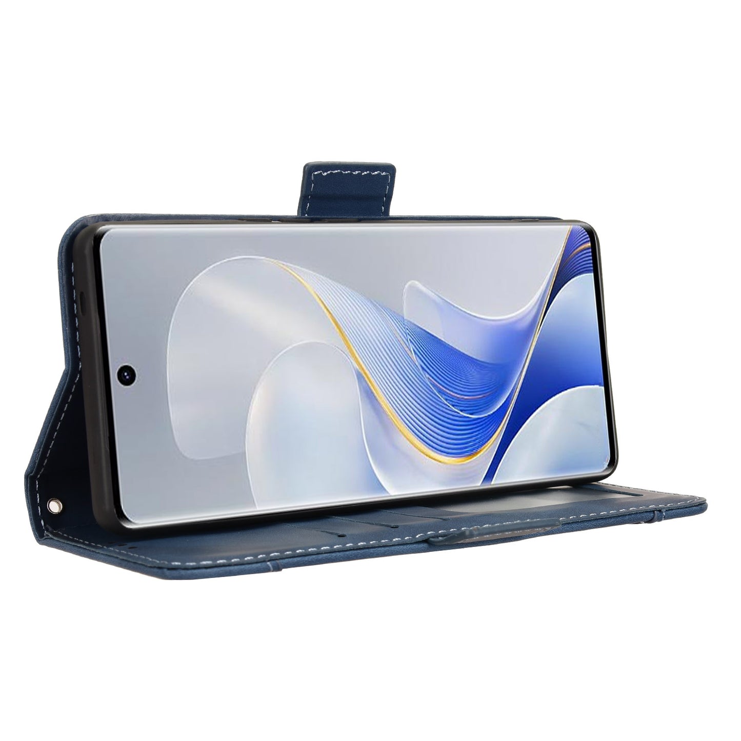 For vivo S19 Pro 5G / V40 5G Case Multiple Card Slots Leather Stand Phone Cover - Blue