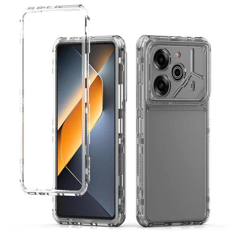For TECNO Pova 6 Pro 5G L19 Case Acrylic+TPU Phone Cover HD Transparent