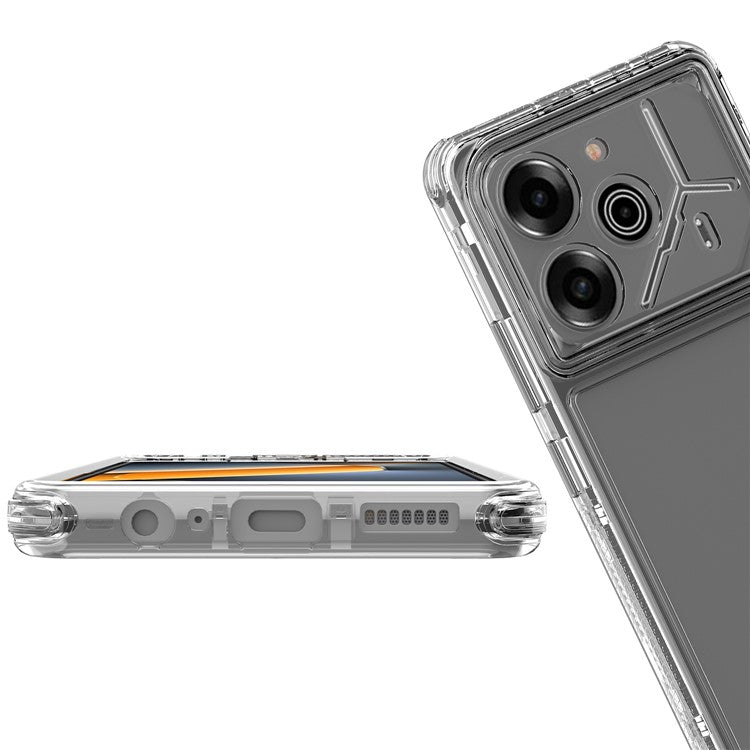 For TECNO Pova 6 Pro 5G L19 Case Acrylic+TPU Phone Cover HD Transparent