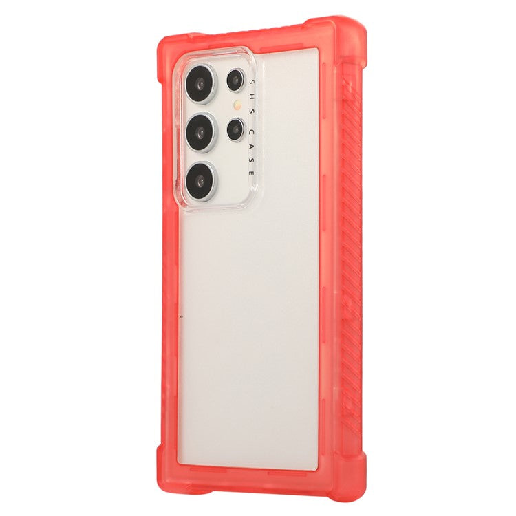 For Samsung Galaxy S24 Ultra Case TPU+PC 3-in-1 Protective Matte Phone Cover - Orange