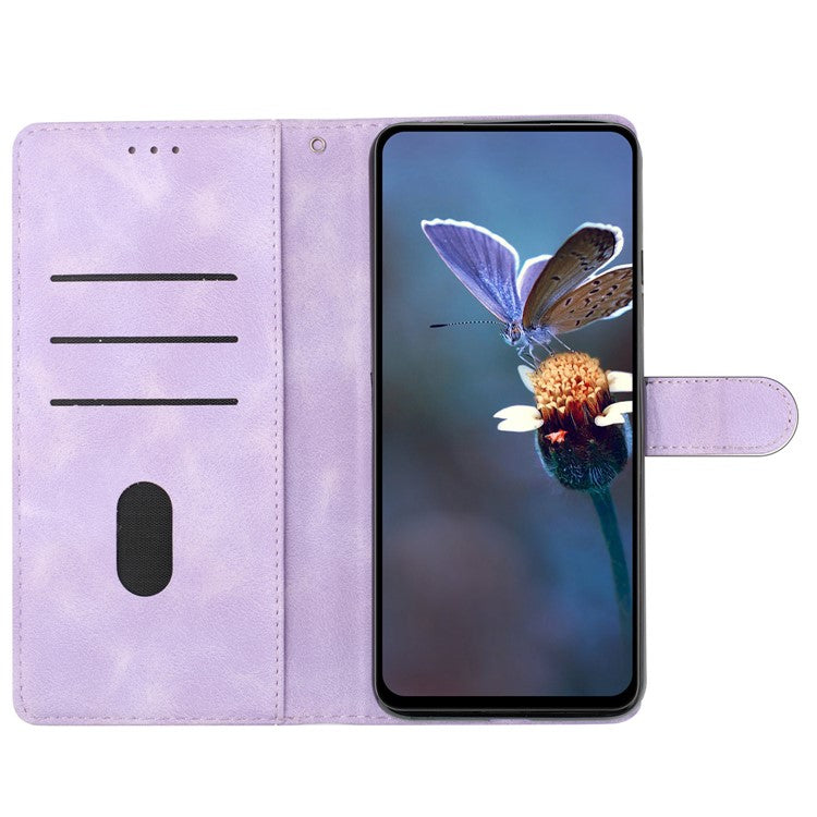 For Google Pixel 9 Case Butterfly Flower Design Skin-touch Leather Wallet Phone Cover - Purple