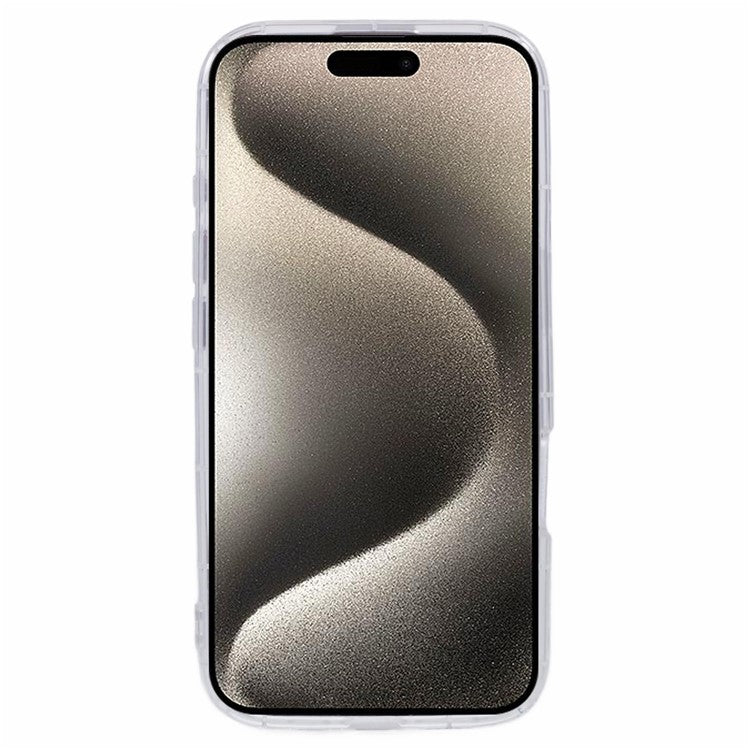 For iPhone 16 Clear Case Anti-Drop TPU Phone Cover (Big Rear Lens Hole)