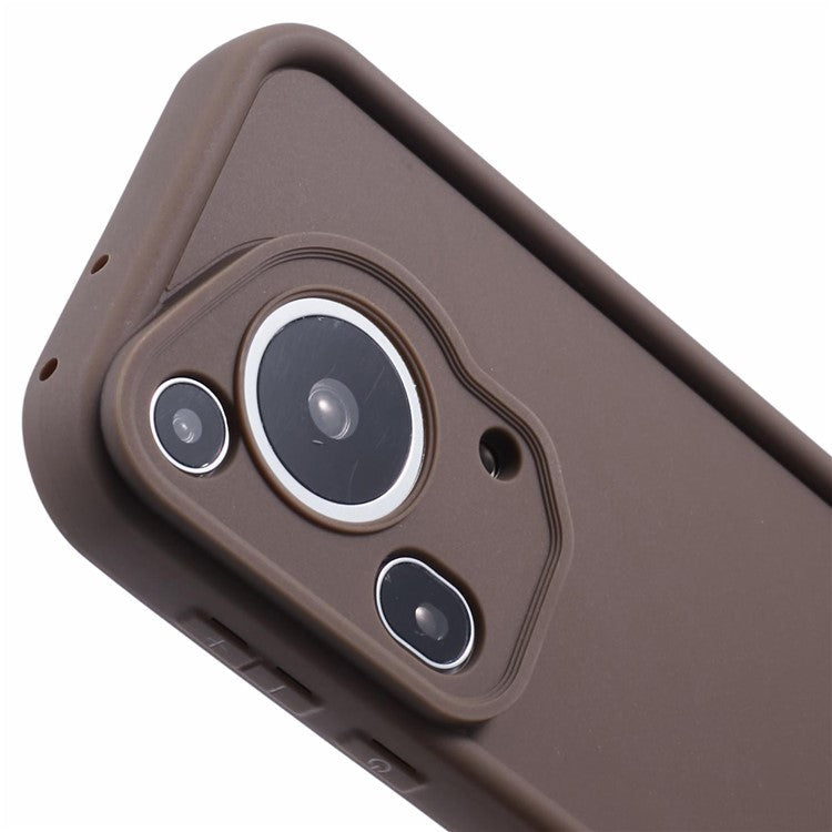 For Huawei Pura 70 Ultra Case Thickened TPU Camera Protection Phone Cover - Brown