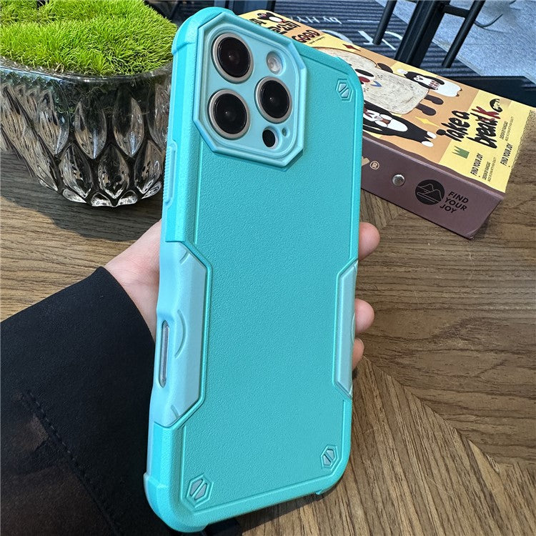 For iPhone 16 Pro Case Anti-Drop PC+TPU Phone Cover - Mint Green