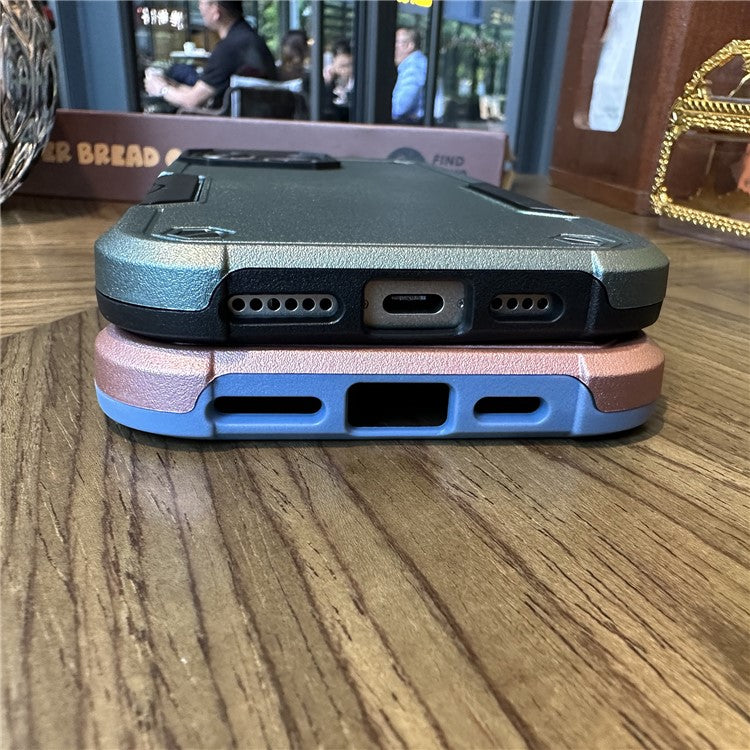 For iPhone 16 Pro Case Anti-Drop PC+TPU Phone Cover - Mint Green