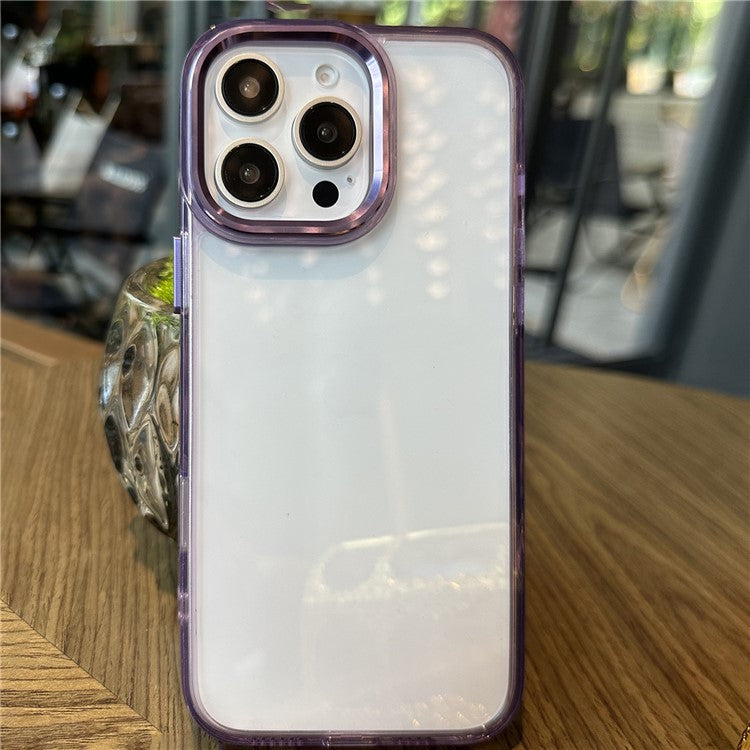 For iPhone 16 Pro Case Anti-Drop PC+TPU Hybrid Phone Cover - Purple