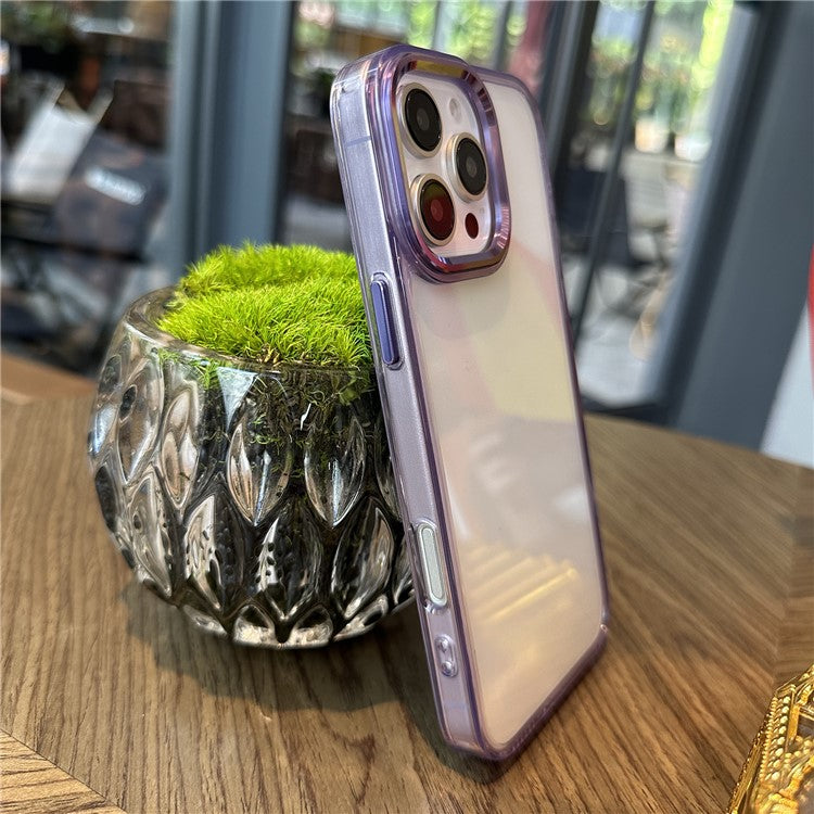 For iPhone 16 Pro Case Anti-Drop PC+TPU Hybrid Phone Cover - Purple