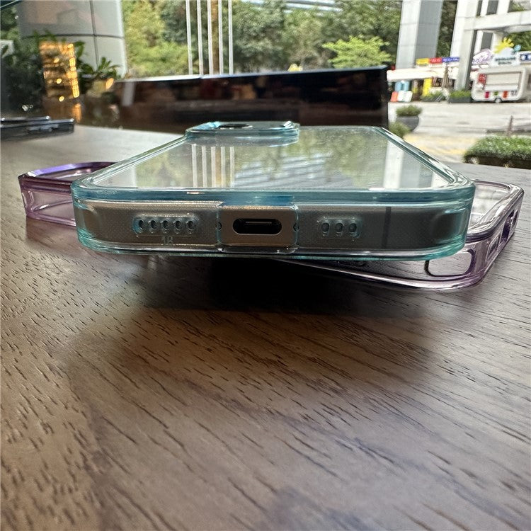 For iPhone 16 Case Scratch-Resistant PC+TPU Hybrid Phone Cover - Black