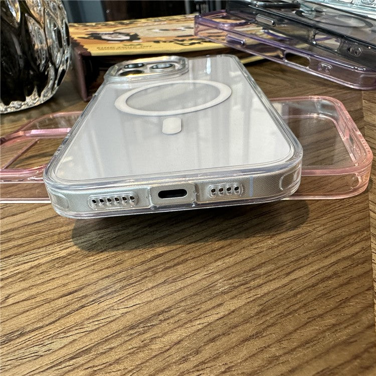 For iPhone 16 Pro Case Compatible with MagSafe PC+TPU Shockproof Phone Cover - Purple