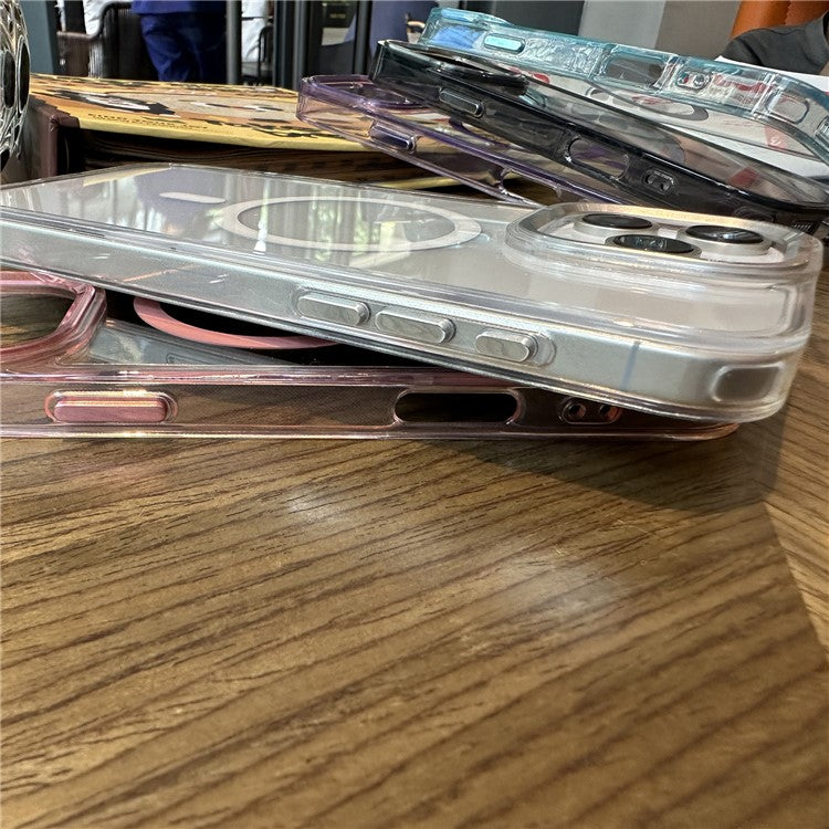 For iPhone 16 Pro Case Compatible with MagSafe PC+TPU Shockproof Phone Cover - Purple