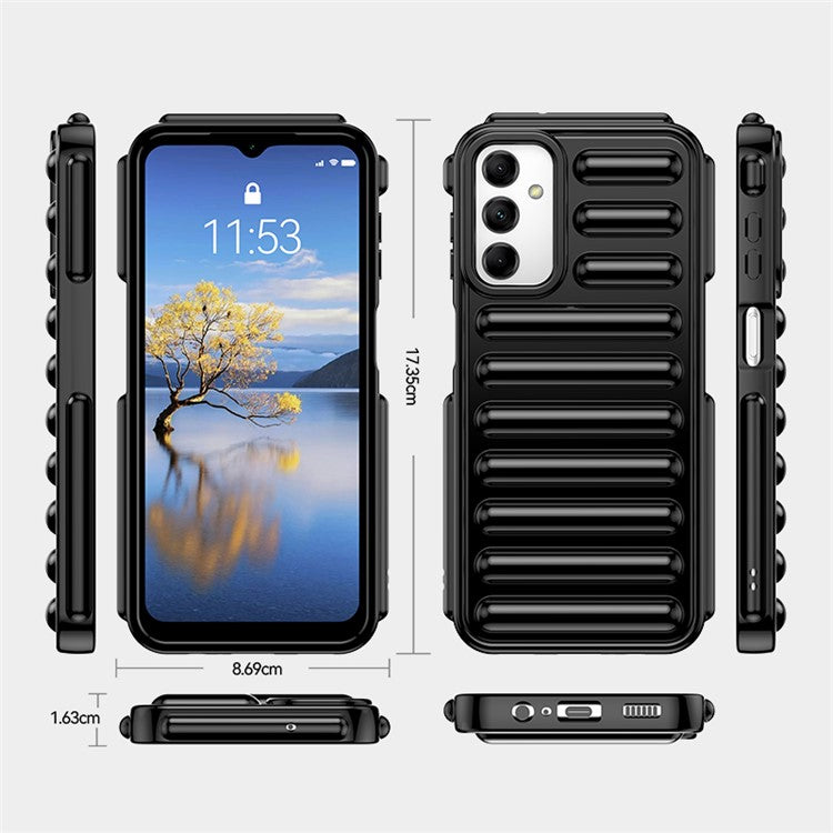 Capsule Series for Samsung Galaxy F14 5G / M14 5G Case TPU Anti-Drop Cell Phone Cover - Transparent Grey