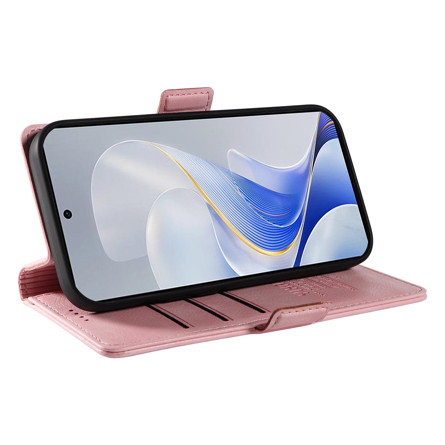 YIKATU YK-007 For vivo V40 5G / S19 5G Case Litchi Texture Leather Flip Phone Cover with Stand - Pink