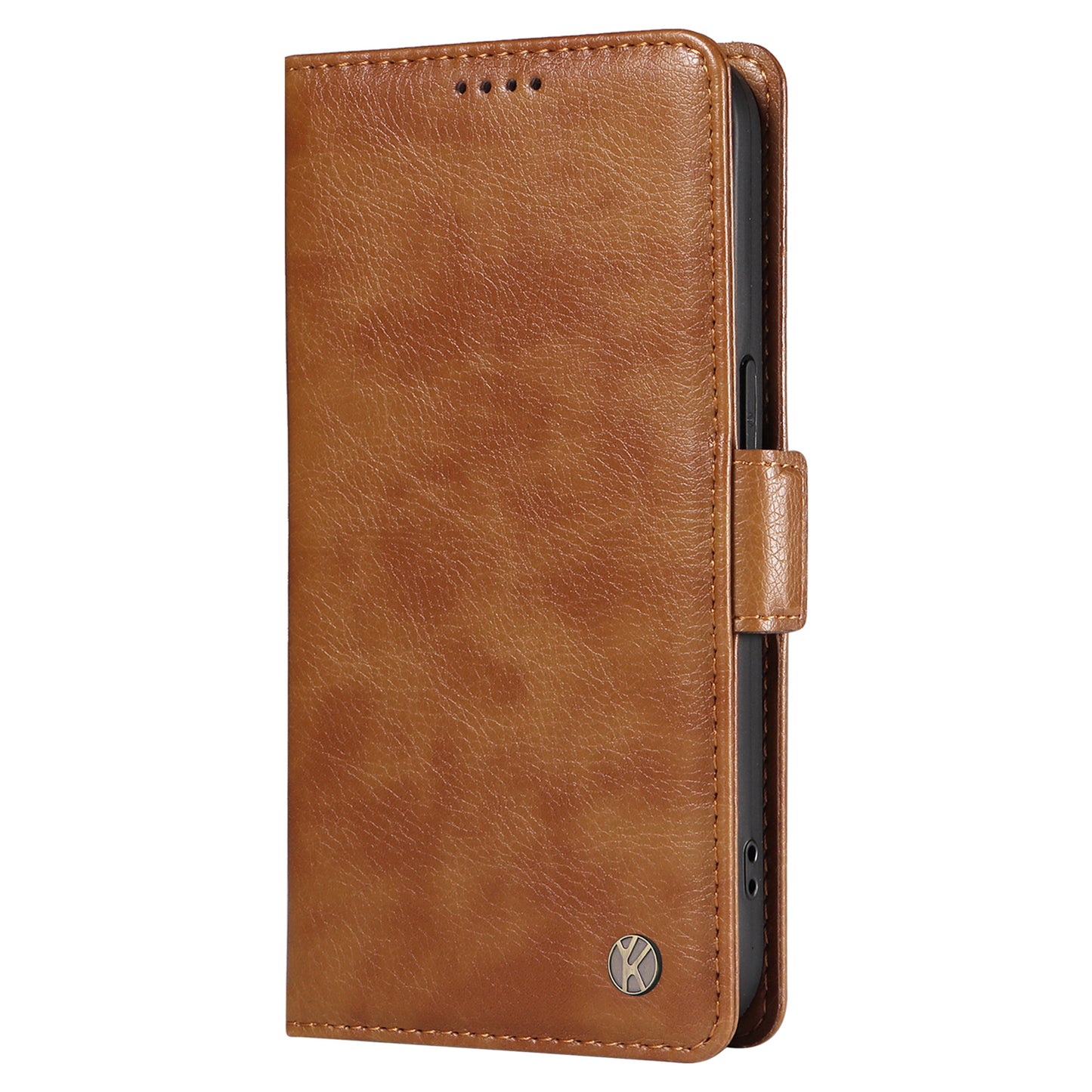 YIKATU YK-007 For vivo V40 5G / S19 5G Case Litchi Texture Leather Flip Phone Cover with Stand - Brown