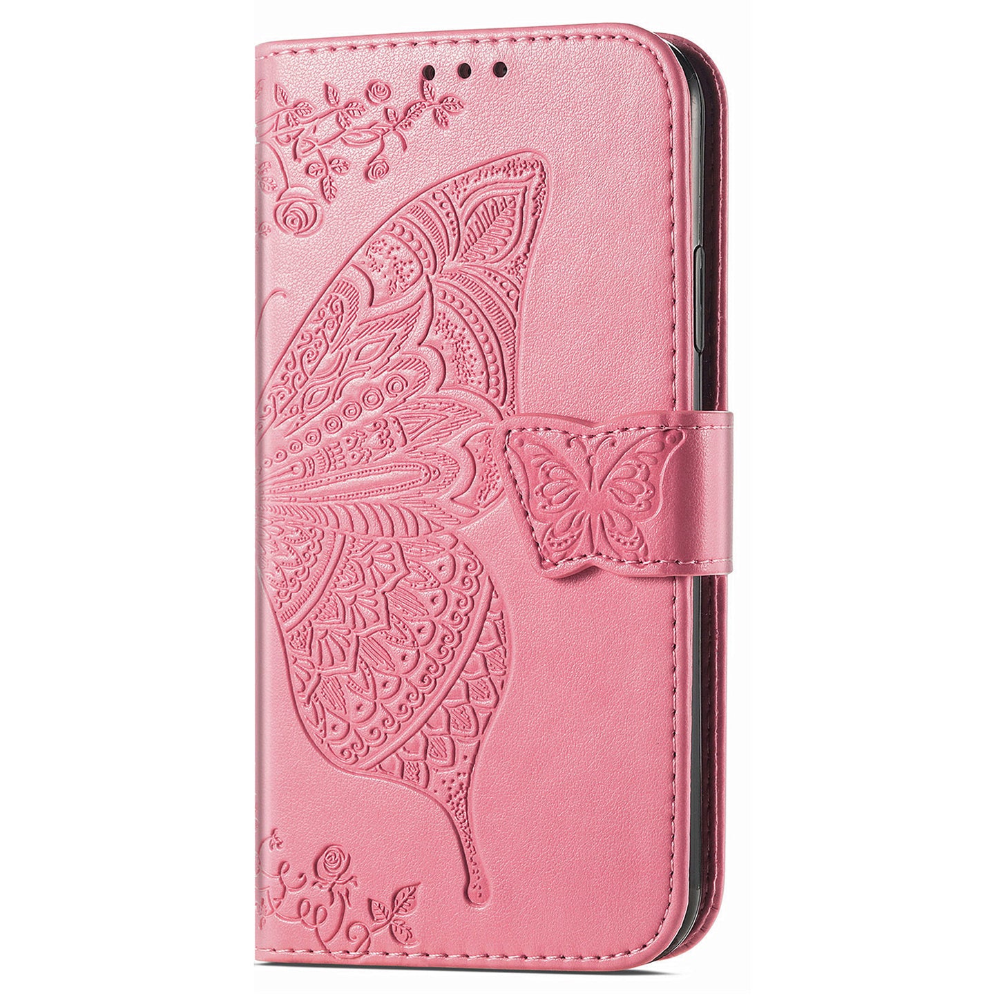 For vivo V40 SE 5G Case Butterfly Imprinted Leather Flip Protective Phone Cover - Pink