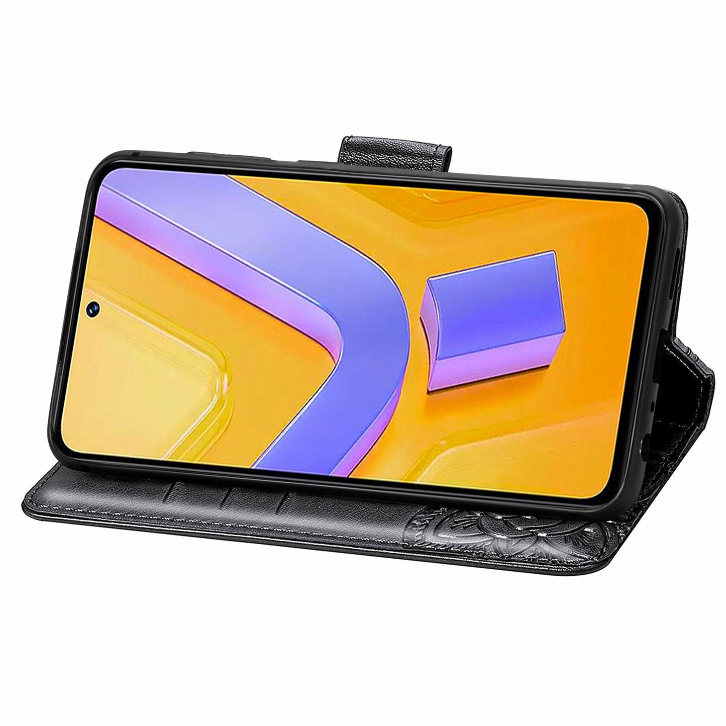 For vivo V40 SE 5G Case Butterfly Imprinted Leather Flip Protective Phone Cover - Black