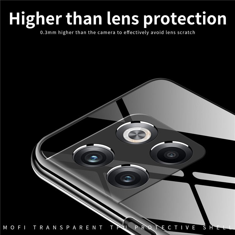 MOFI Transparent Phone Case For OnePlus 10T 5G / Ace Pro 5G Anti-scratch Soft TPU Mobile Phone Back Cover