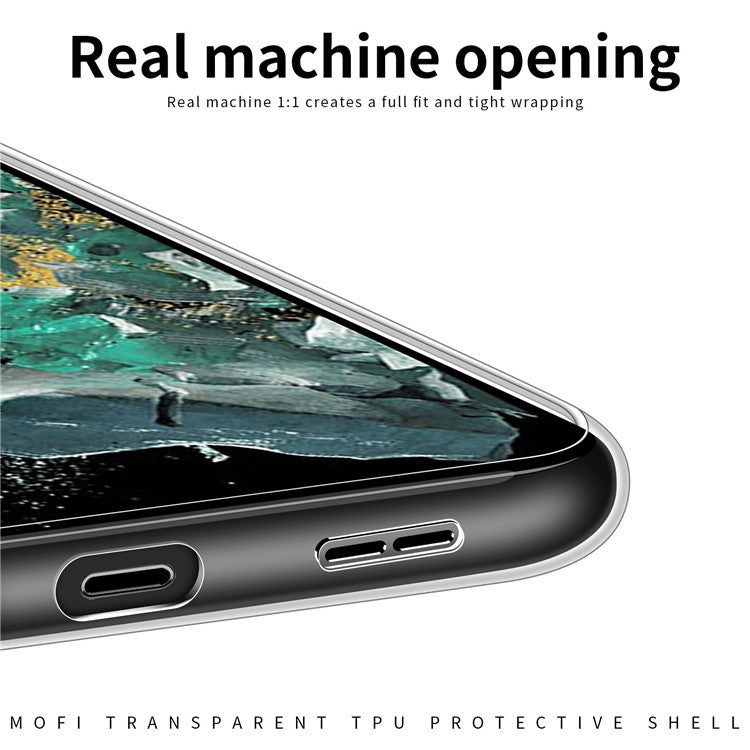 MOFI Transparent Phone Case For OnePlus 10T 5G / Ace Pro 5G Anti-scratch Soft TPU Mobile Phone Back Cover