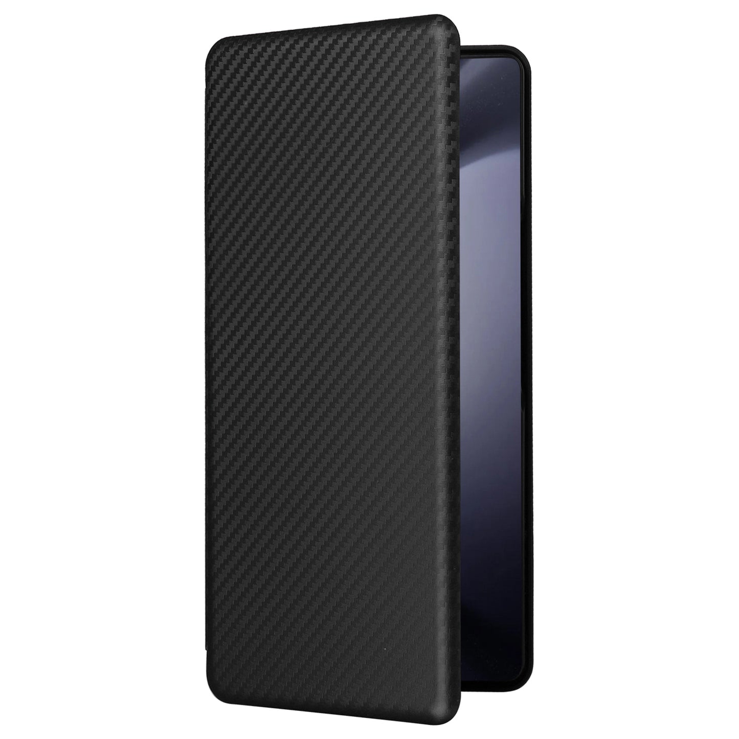 For Samsung Galaxy Z Fold6 5G Case Card Holder Stand PU Leather Phone Cover - Black