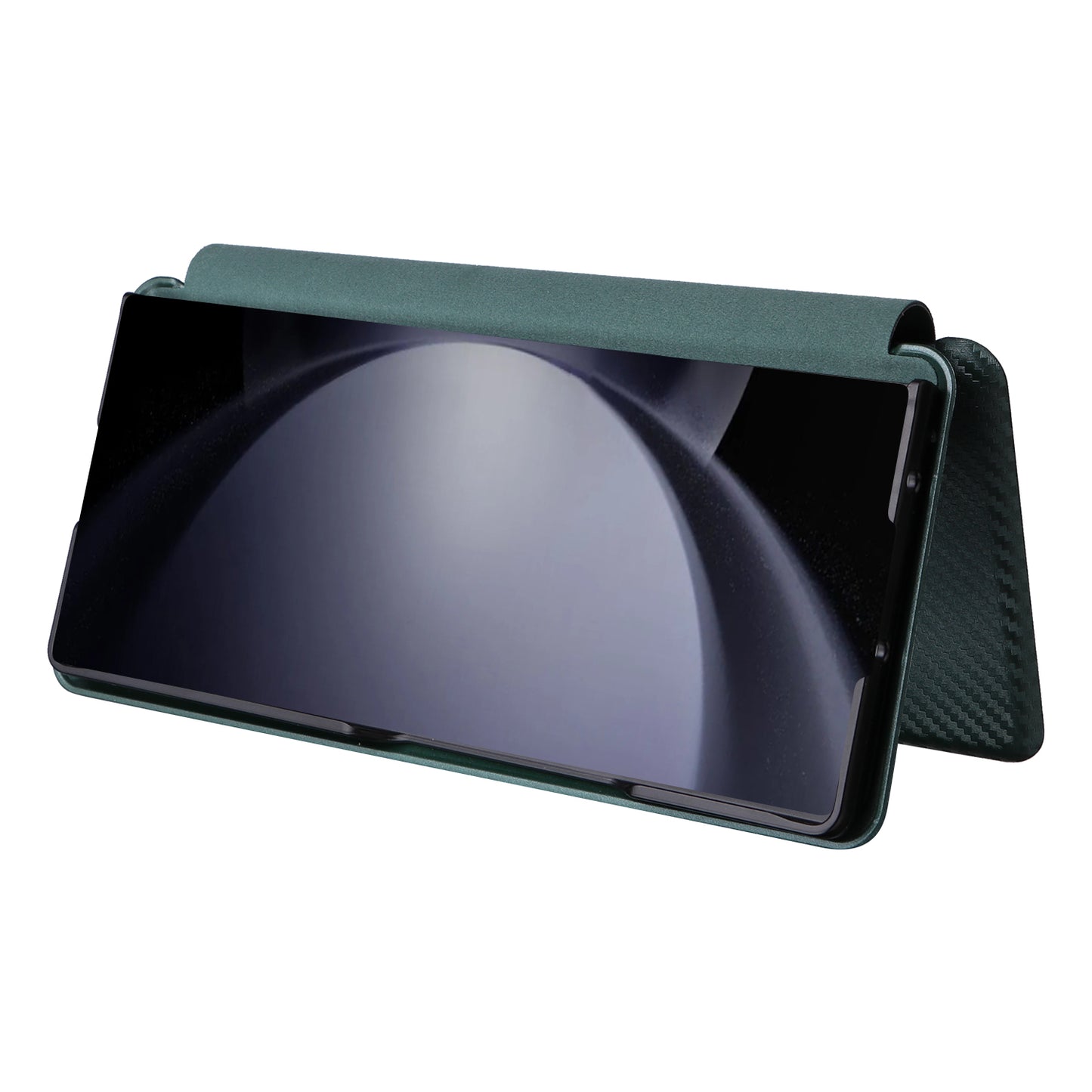 For Samsung Galaxy Z Fold6 5G Case Card Holder Stand PU Leather Phone Cover - Green