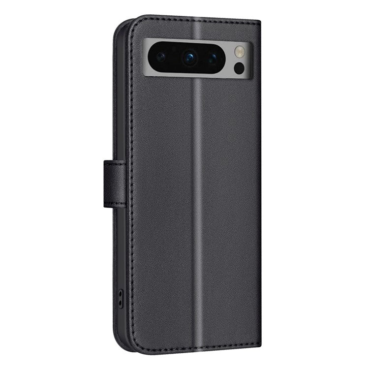 BINFEN COLOR BF34 for Google Pixel 8 Pro Case Leather Phone Cover Square Grid Pattern - Black