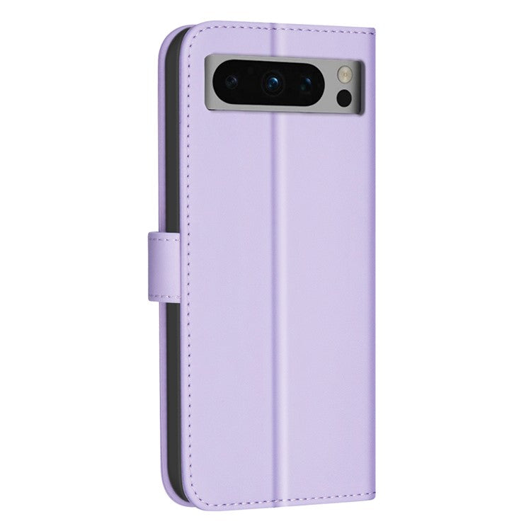 BINFEN COLOR BF34 for Google Pixel 8 Pro Case Leather Phone Cover Square Grid Pattern - Light Purple