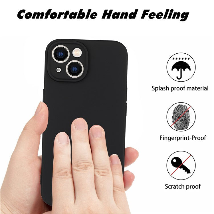 WANLONFENG RB2 Series for iPhone 16 Plus Case Big Lens Hole TPU Phone Cover with Screen Film - Lavender Grey