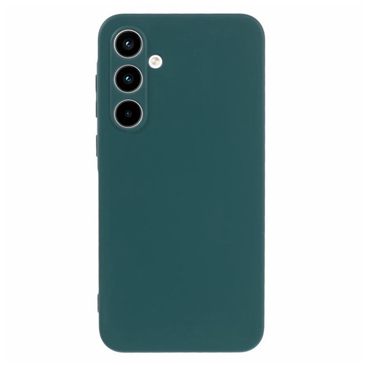 WANLONFENG RB2 Series for Samsung Galaxy A35 5G Case Soft TPU Phone Cover with Screen Protector - Army Green