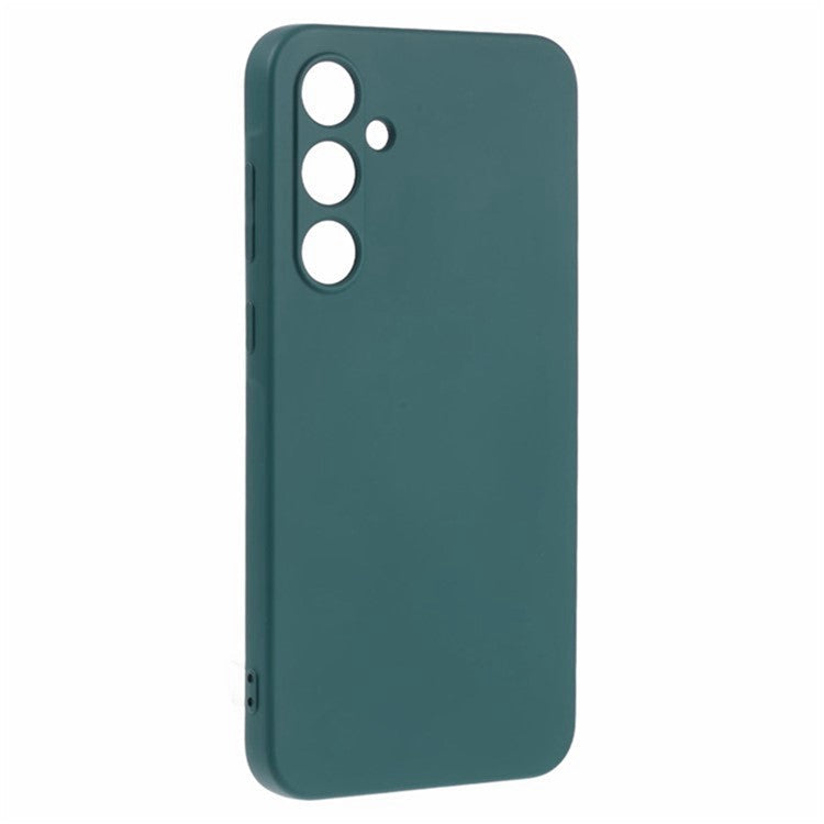 WANLONFENG RB2 Series for Samsung Galaxy A35 5G Case Soft TPU Phone Cover with Screen Protector - Army Green