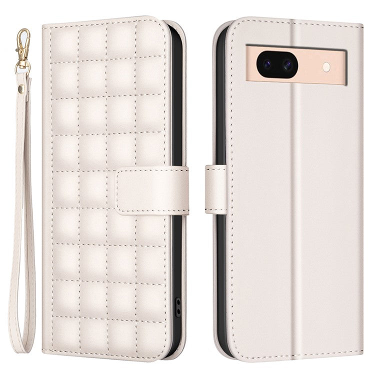 BINFEN COLOR BF34 for Google Pixel 8a Wallet Case Shockproof PU Leather Cover - Beige