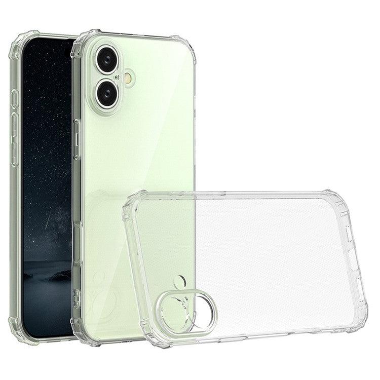 For iPhone 16 Plus Case Anti-Scratch Transparent Mobile Phone Cover