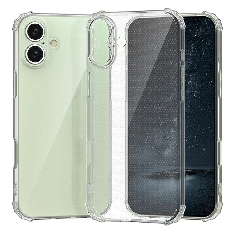 For iPhone 16 Plus Case Anti-Scratch Transparent Mobile Phone Cover