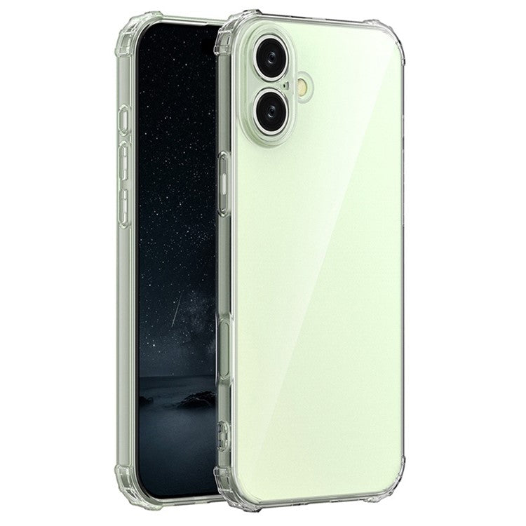 For iPhone 16 Plus Case Anti-Scratch Transparent Mobile Phone Cover